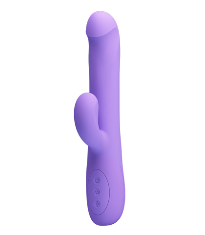 Rotirajuci vibrator sa dodatkom za klitoris